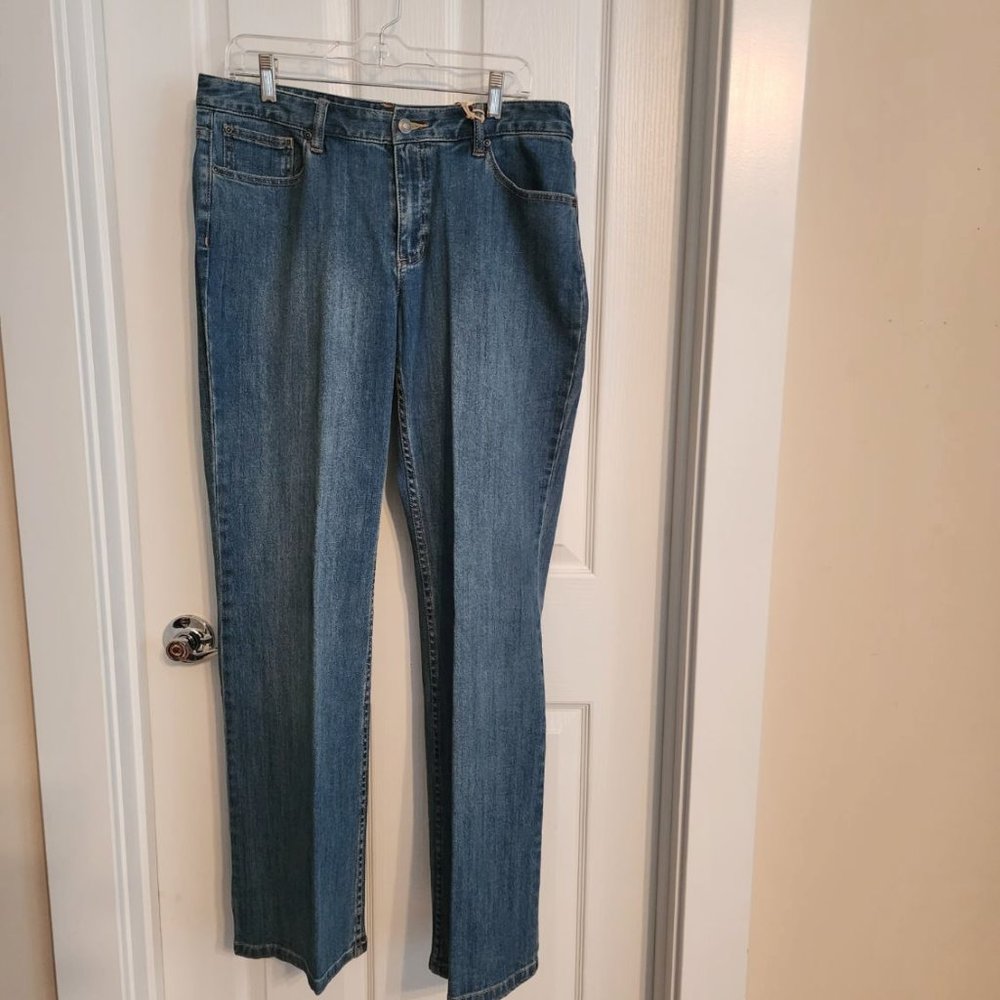 NWT, Liz Claiborne Boot Cut Blue Denim Jeans, Size 14